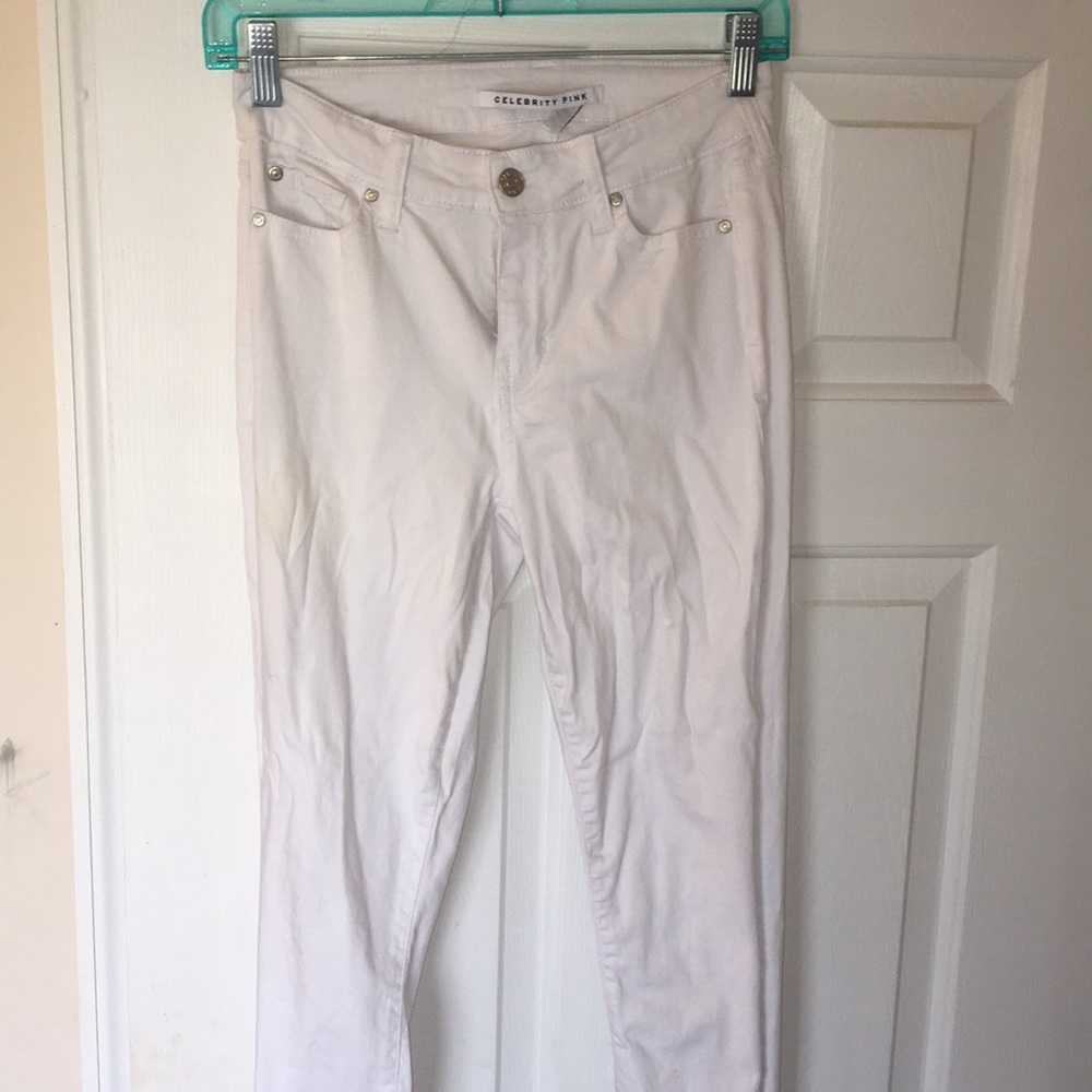 WHITE SKINNY JEANS CELEBRITY PINK! GOOD DEAL!